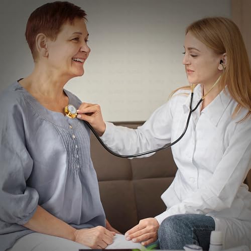 Image of Otica Gold Finish Master-Style Cardiology Stethoscope, Premium Acoustic Performance, Durable Design, Ideal for Doctors, Nurses, EMTs, Medical Students (Yellow)