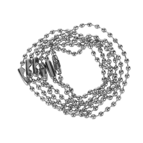 ULDIGI Polished 2.4mm Metal Ball Chain Tone Connector Clasp Ball Chains Keychain Tags 20 Pieces Set