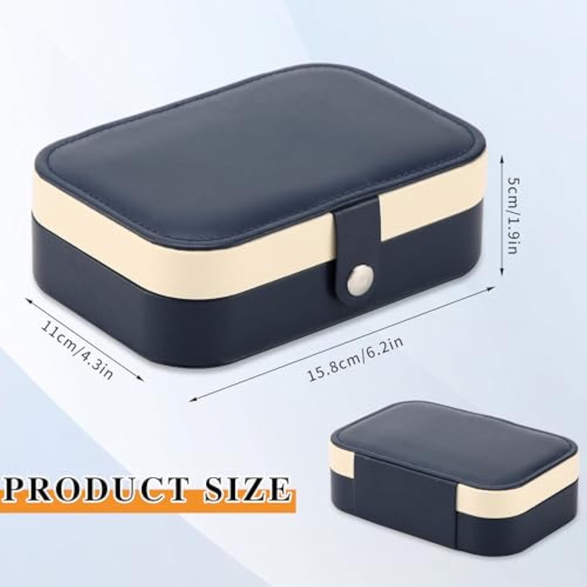 Travel Jewelry Box, Portable PU Leather Organizer