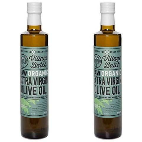 VILLAGE BATCH - AWARD WINNERS - KORONEIKI OLIVE OIL Greek Olive Oil ORGANIC COLD PRESSED OLIVE OIL Extra Virgin Olive Oil High In Polyphenols - Aceite De Oliva Extra Virgen - Olive Oil for Cooking Oil Cover