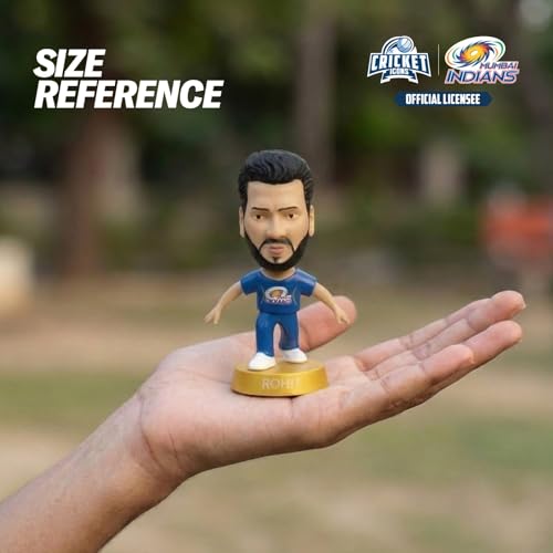 Image of Action Figure, IPL Edition 360 Rotatable Head, Cricket Player for Fans & Collectors (3 Inch Rohit Sharma)