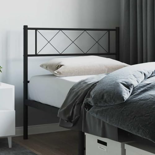 Lumanois Cabecero de Repuesto de Metal Negro 90 cm,Mobiliario,Cabeceros y pies de Cama,2.95kg-372305