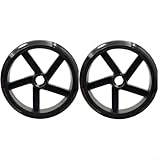 SageFurned Robuste Grillrollen, 15,2 cm, leise, gummierte Rollen für Grillersatz, 7,8 mm Schaftgröße, einfache Installation für Outdoor-Kochausrüstung (A)