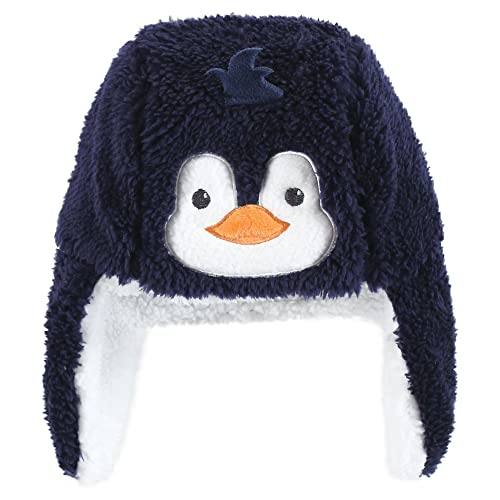 Hudson Baby Unisex Baby Trapper Hat, Mitten And Bootie Set, Navy Penguin, 0-6 Months #TOP2