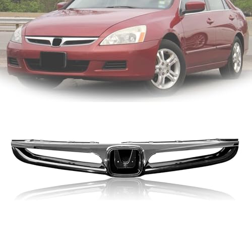 Front Bumper Grill For Accord Sedan 4 Door 2006 2007 Grille Chrome Molding HO1200179 HO1210118 71121SDAA10ZA