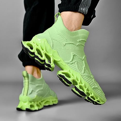 Image of Poramea Unisex Loafers Walking Tennis Shoes Jogging Sneaker Casual Athletic | Mens Womens Slip on Shoes Laceless Blade Sneakers Unisex Mesh Trail Running Athletic