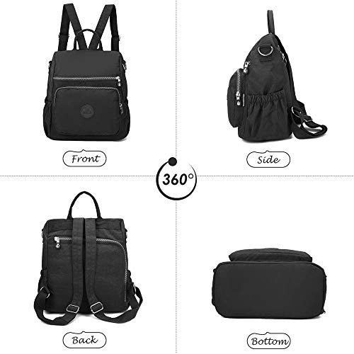 WEILLCCE Bolsos para Mujer Mochila de Mujer Mochila Impermeable de Nylon Bandolera Doble Bolsos de Hombro Doble para Las Mujeres de la muchedumbre