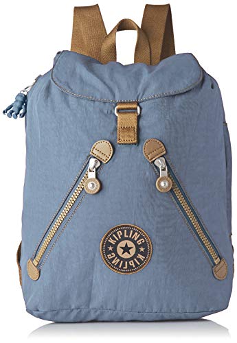 Kipling Fundamental, Mochila para Mujer, Azul (Stone Blue Block), 42x42x16.5 centimeters (B x H x T)