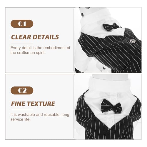 Disfraz formal para perro talla XXL negro miniatura 6