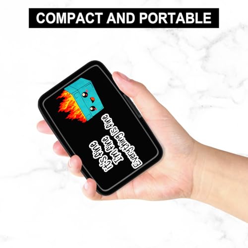 Image of Card Holder Credit Cards Holder for Women RFID wallet women Business Card Holder Wallet Mini Aluminum Card Wallet RFID Blocking Slim Metal Hard Card for Women, Art Dumpster