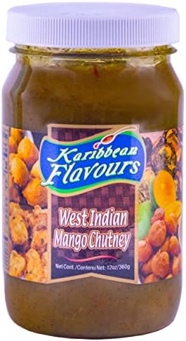 West Indian Mango Chutney 12 Oz | Perfect With Curry Dishes, Dipping Sauce For Samosas, Accra, Chicken Wings