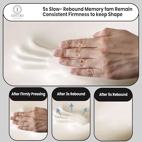 Image of Memory Foam Pillow Set of 2, 66x38x12 cm Shredded Orthopedic Support for Neck Pain Relief, White /Black Jacquard Cover with Zipper, Aligned Spine Bedding for Side