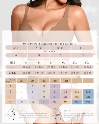 Image of Seamless Wireless Bra for Women with Support - No Underwire Full Coverage Push Up Comfort Bras - Back Fat Smoothing Bralette