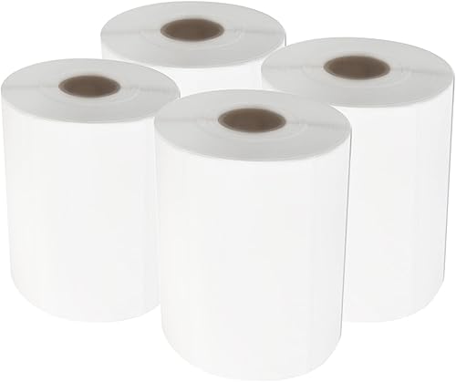 Essential - Etiquetas térmicas directas de código de barras de 4 x 2 pulgadas, etiquetas de envío, 750 etiquetas de rollo, compatibles con