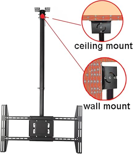 Support de plafond télescopique TV réglable hauteur rotation - 4