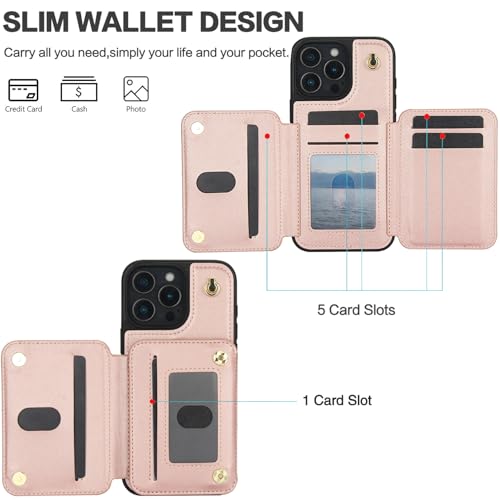 Coque iPhone 16 Pro avec portefeuille RFID et protection écran en verre