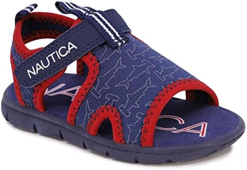 Nautica Kids Sports Sandals - Water Shoes Open Toe Athletic Summer Sandal Boy - Girl -Diera-Navy Hammerhead-12