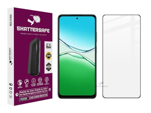 Image of Shattersafe Oleophobic Tempered Glass Screen Protector Compatible For Oppo A5 5G [Pack of 1]. Edge To Edge Full Screen Protection With Easy Installation Kit & Case Friendly Fit.