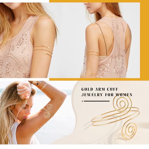 Bracelet de bras ajustable or set de 7 bijoux étanches tendance boho