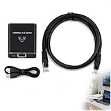 Extension réseau pratique : Switch ethernet 2 port permet d’étendre facilement un port réseau en deux connexions RJ45 pour connecter simultanément deux appareils comme ordinateur télévision console ou box à la maison ou au bureau.