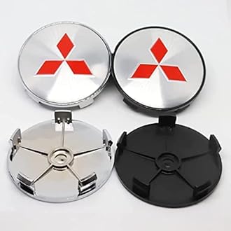 SZJSRD 4pcs Car Hub Centre Caps for Mitsubishi Pajero ASX Outlander Lancer Eclipse 60mm Waterproof Wheel Center Hub DustProof Rim Wheel Decoration Cover Sticker Accessories,B, normal