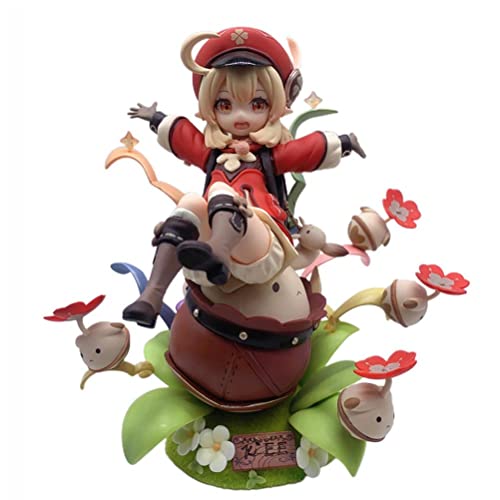 Bagima Anime Action Figure Statue 7,87 Zoll Genshin Impact Klee Puppe Modell Nette PVC Cartoon Anime Charakter Sammlung Spielzeug Handwerk Souvenirs für Fans Kinder Schlafzimmer Wohnkultur Cover
