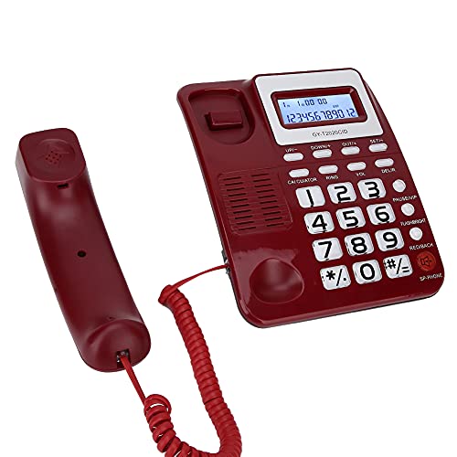 Corded-Telephone-Landline-Telephone-with-Speaker-Voice-Recorder-Caller-ID-Display-Big-Buttons-Mute-Mode-Dual-Interface-Calculator-Function-Wired-Telephone-for-HomeHotelOffice
