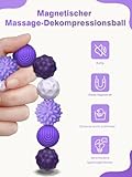 Willingood Silikon Magnetkugeln Fidget Toys, 8 Stück Magnetische Kugeln Sensorik Spielzeug, Tragbares Anti-Stress Spiel Ball, Stimming Sensory Toy für Kinder und Erwachsen (Lila)