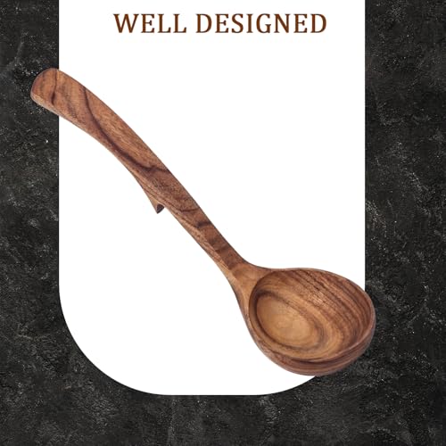 Hansgo HH2394 Wooden Ladle, Long Handle Soup Ladle Non-Stick Wooden Spoons Soup Cooking Spoons thumb #2