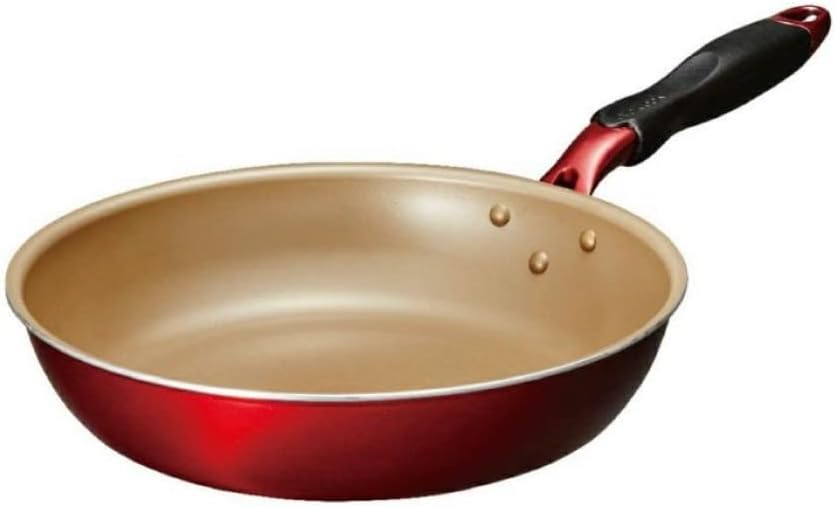 Evercook Frying Pan, 11.0 inches (28 cm), Compatible with All Heat Sources (IH Compatible), Evercookα, PFOA Free, Wine Red, Doshisha