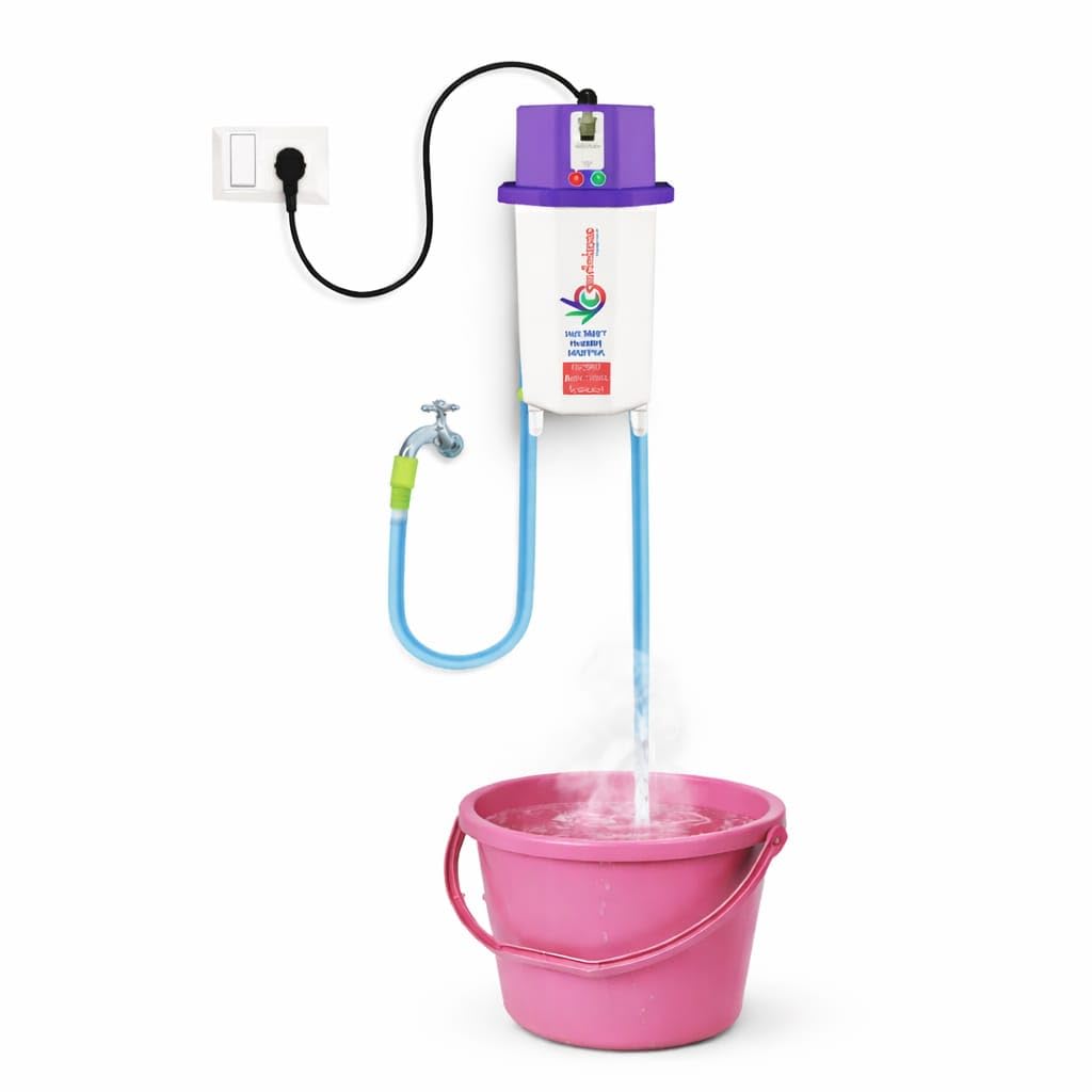 2.5 Liter Tank Instant Water Heater 2000W with MCB Safety | 30 Sec Fast Heating | Wall Mount Mini Geyser for Kitchen & Bucket | 220V-image-47