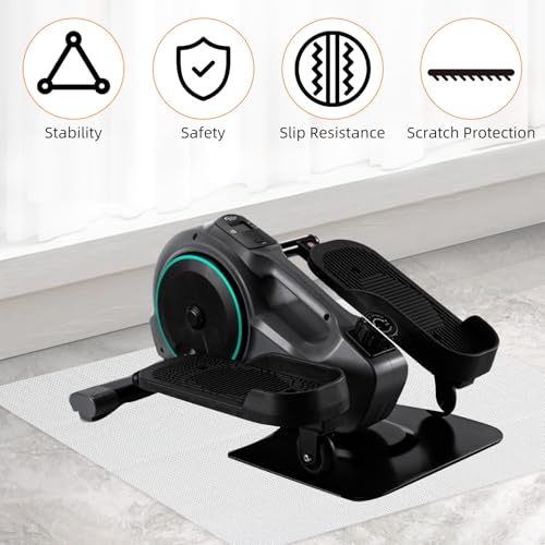 NICENEEDED Non-slip Mat for Ellipse Leg Exerciser Machine, Exercise Equipment Mat Suitable for Under Desk Elliptical Peddler Foot & Leg Pedal Exercixer, Enhanced Stability Floor Protection - Image 6