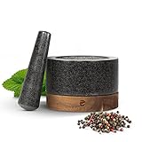 HOCHWERTIGER STEINMÖRSER: Sie erhalten mit diesem Mörser ein echtes Naturprodukt als Blickfang für Ihre Küche. Der praktische Küchenhelfer erleichtert Ihnen das Zerkleinern von Kräutern und Gewürzen.
