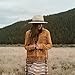 Pineapple&Star Sun Straw Fedora Beach Hat Fine Braid UPF50+ for Unisex (Small, Off-White Bronco)