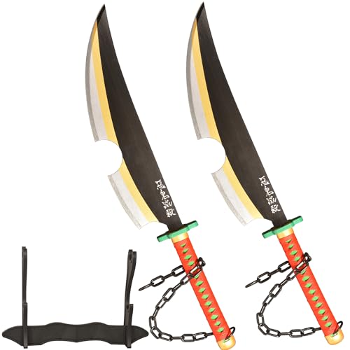SV Pack of 2 - Anime Sword Katana Cosplay Uzui Tengen Sword Katana 30.9 inches Collectible Gifts