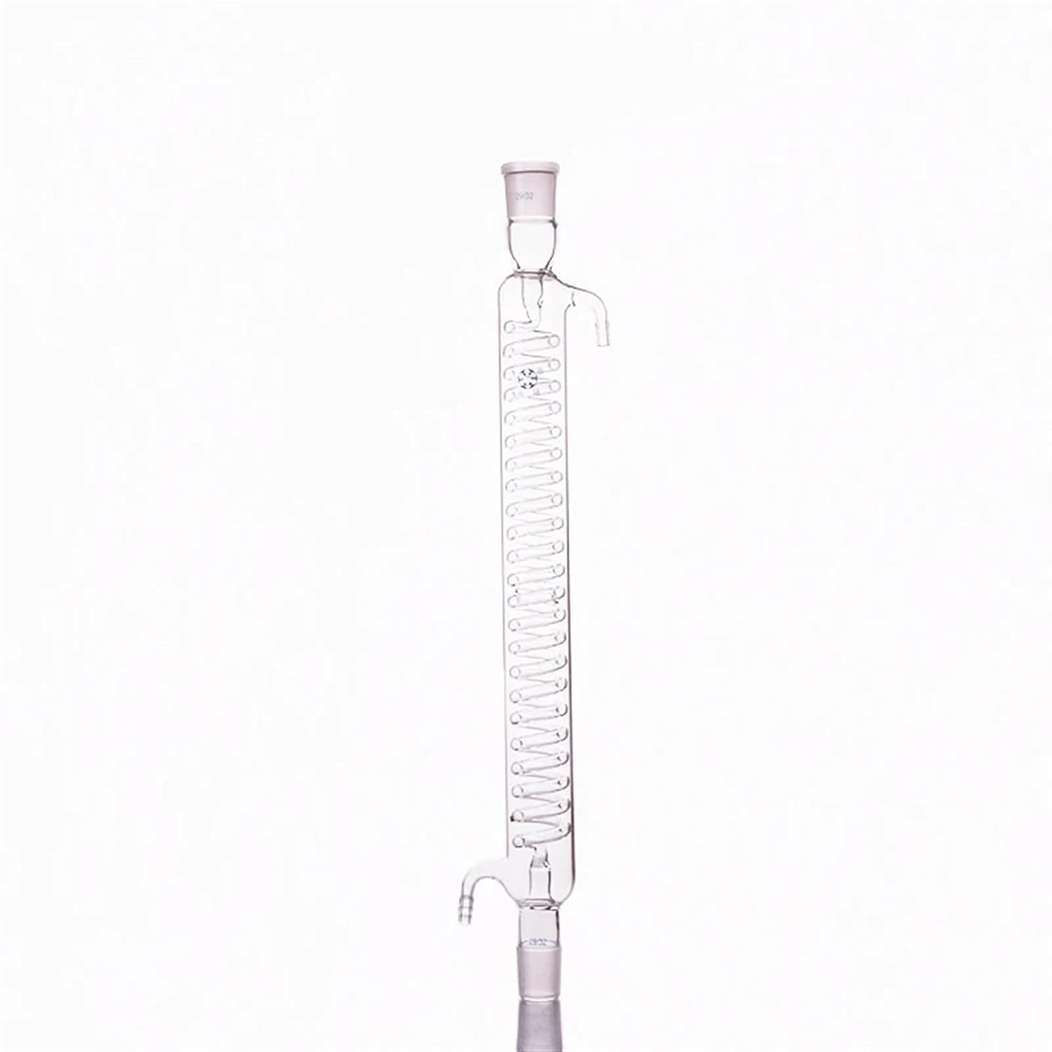 Lab Supplies Format Serpentine Condenser,Spiral Condensation Length 400mm,Condenser graha-m with Coiled Inner Tube,Standard Ground Mouth 29/32