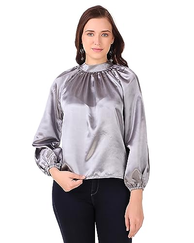 Image of BoheeWohee Women's Full Sleeves Casual Satin Top