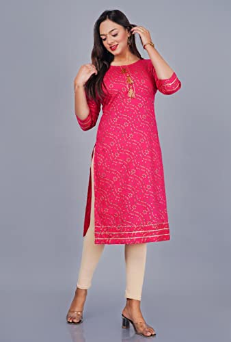 Image of Women's Rayon Straight Kurti(DC-6)