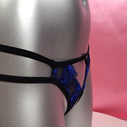 [komanakomi] ランジェリー オープンブラ オープンクロッチ セクシー ２点セット ブルー - 画像4