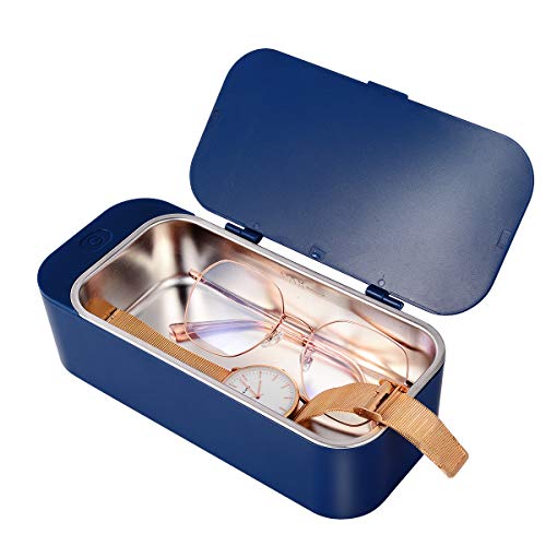 Ultrasonic Cleaner, Ultrasonic Jewelry Cleaner for Eyeglasses, Rings, Coins, Watches, Razors with 450ml
