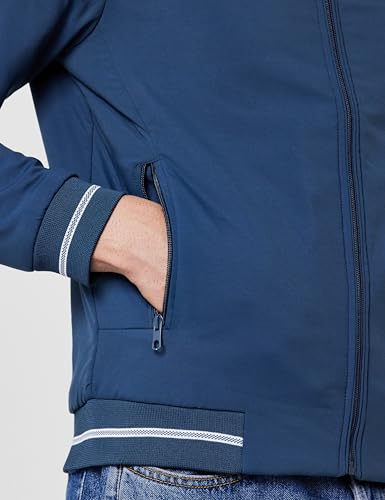 Image of Qube By Fort Collins Men's Light Winter Jacket - Lightweight Bomber Jacket for Men | Full Zip Warm All-Season High Neck Jacket with Stand Collar & Zip Pockets for Winter Wear, Travel & Daily Use