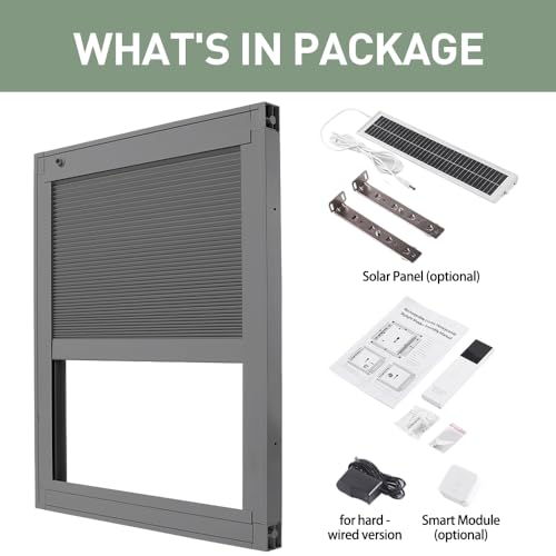 Zshine Motorized Cellular Shades Cordless Honeycomb Blinds Full Blackout Fabric Window Shades for Skylight (93021F Dark Grey)