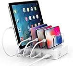 SOOPII Charging Station for Multiple Devices, 4-Port Charger Station with 4 Charging Cables Included,Charge Station for for Phones and Other Electronics