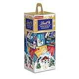 Lindt - Napolitains SWISS PREMIUM CHOCOLATE - Mix de Chocolats -Noisettes, éclats de Nougat, Blanc-éclats de Nougat, LINDOR, Noir Pointe de Sel, Noix de Coco - Idéal pour Noël, 500g