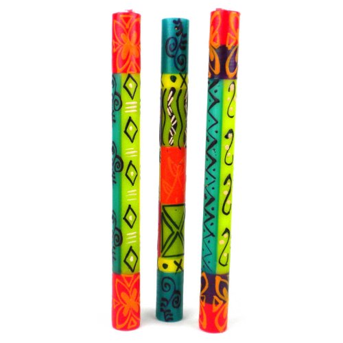 Hand-Painted Decorative Candles Set