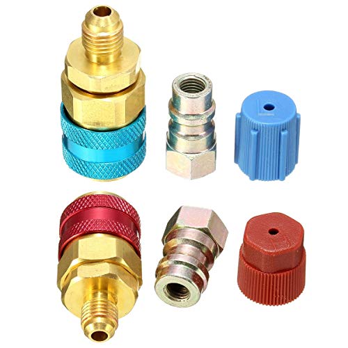 Adaptador de extensión para lado alto compatible con Ford/BMW/Audi para acopladores rápidos R134A alto y bajo, accesorio rápido para aire acondicionado automotriz (Estilo: Alto) miniatura 5