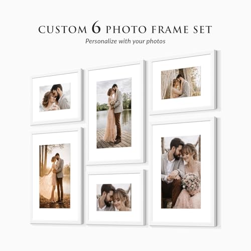 Image of Custom Personalized Photo Collage Framed Wall Art Painting Frames Set | Family Picture Frame Wall Decor Artwork for Living Room Bedroom | A3 + A4 Frame Combo Gallery Style | Personalized Home Decor Gift