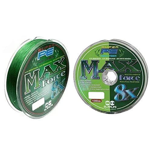 Linha de Pesca Multifilamento Maruri Max Force 8X Verde Carretel - 100m cor:verde;espessura:0.40mm