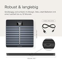 WITHINGS Body Scan - Smart Scale mit Segmentaler Körperzusammensetzungsanalyse, Herzfrequenz, Viszeralfett, Vaskulares Alter, iOS/Android, Blue – Ansicht 5