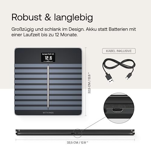 Personenwaage Withings Body Cardio WLAN-Smart-Waage für Körperanalyse